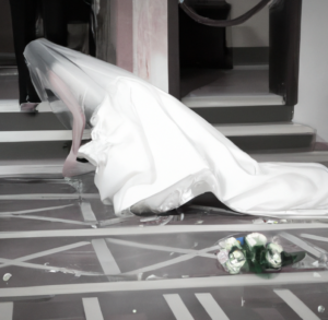 Sposa Che Cade Durante L'entrata In Chiesa